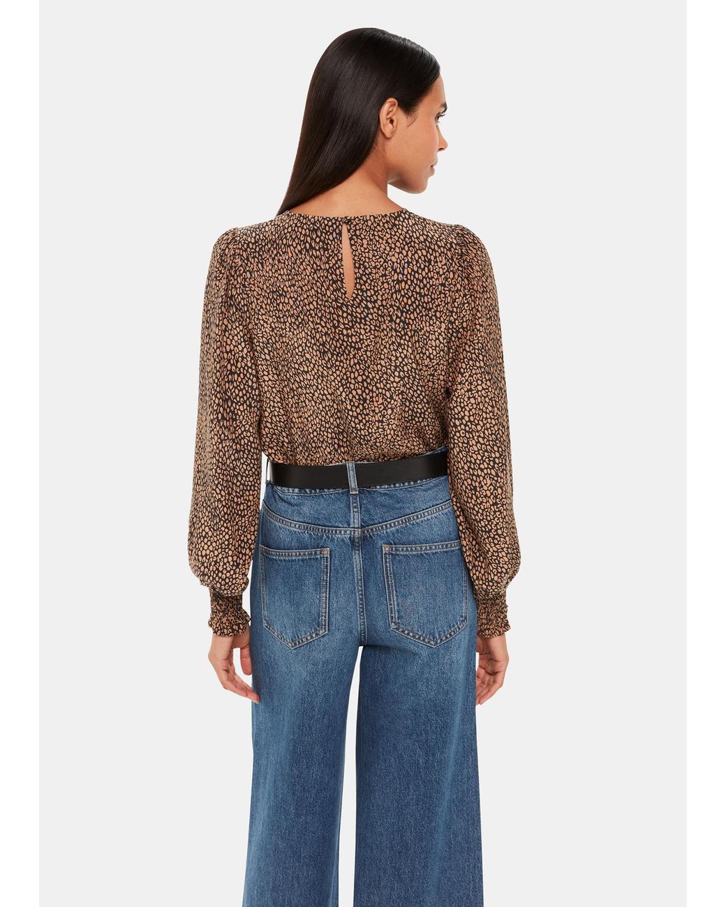 Whistles Brown Coffee Bean Blouse