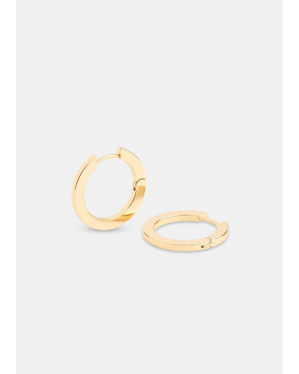 Whistles White Flat Hoop Earring