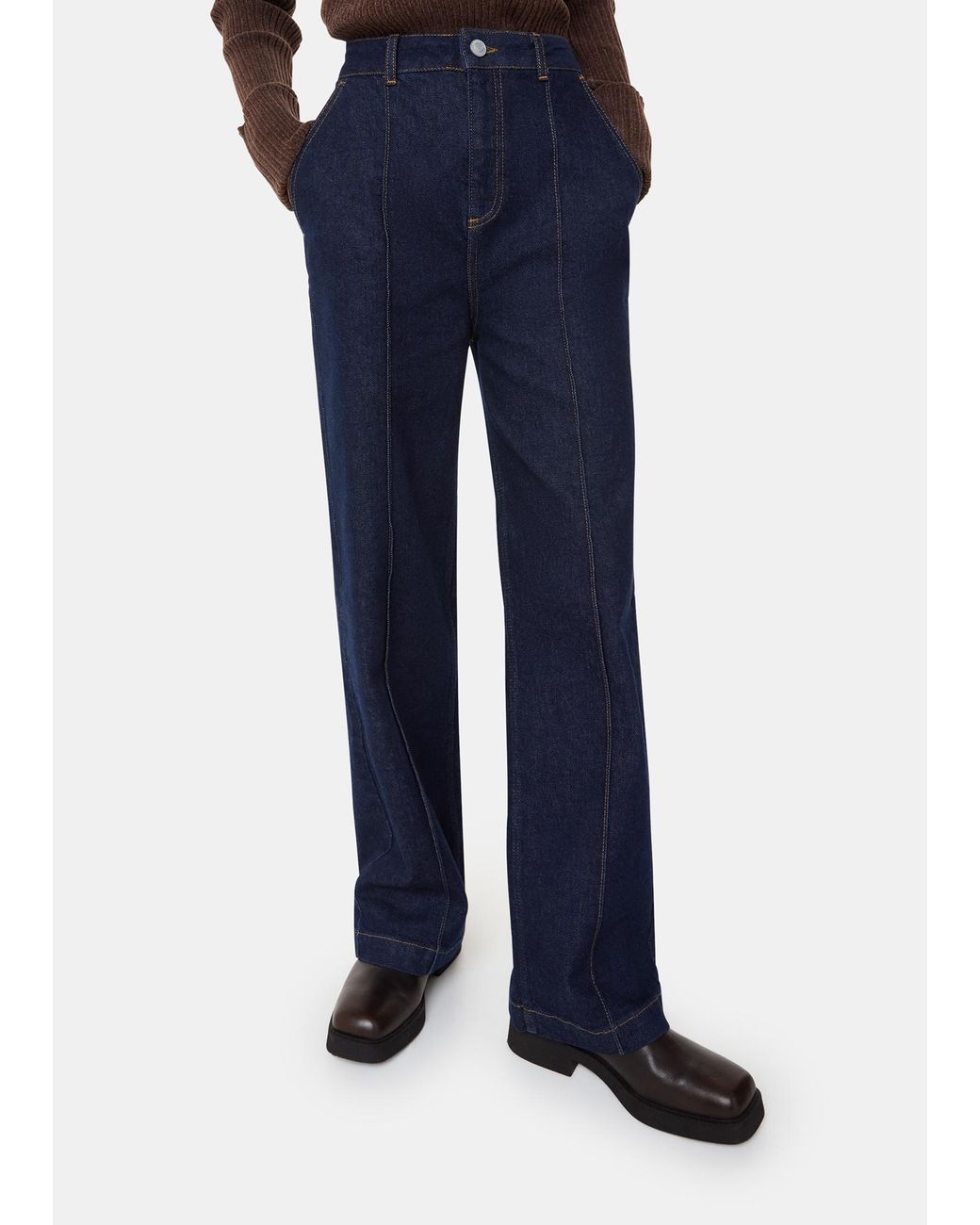 Whistles Blue Seam Detail Jean