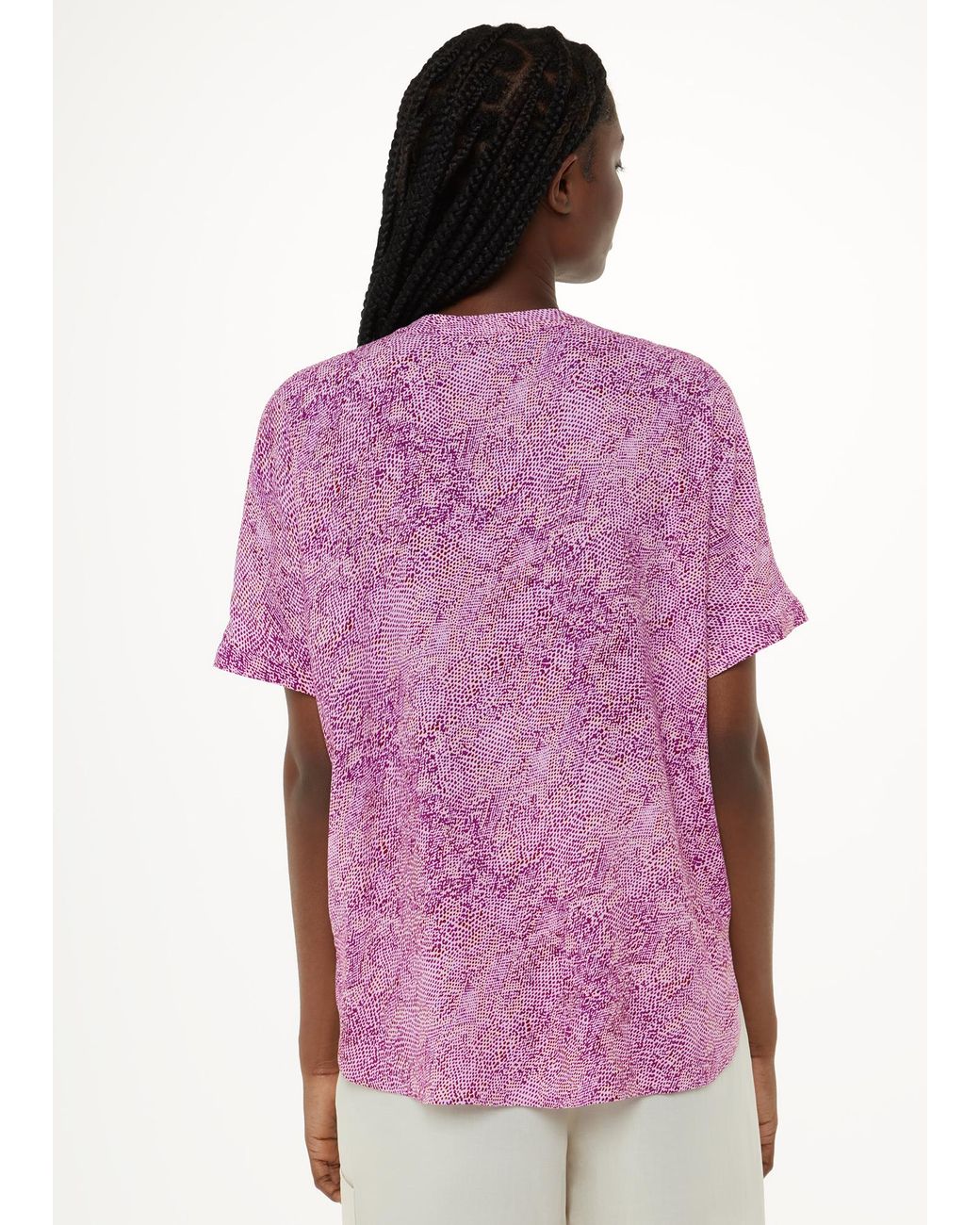 Whistles Purple Diagonal Snake Maisie Top