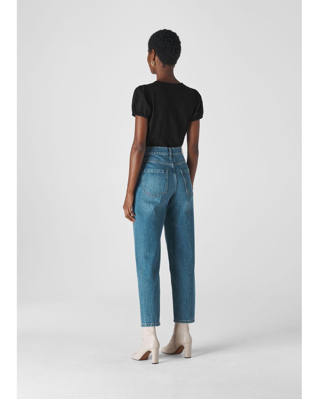 Whistles Blue Puff Sleeve T-shirt