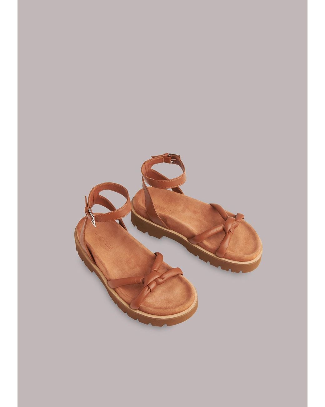 Whistles Pink Mina Knotted Sandal