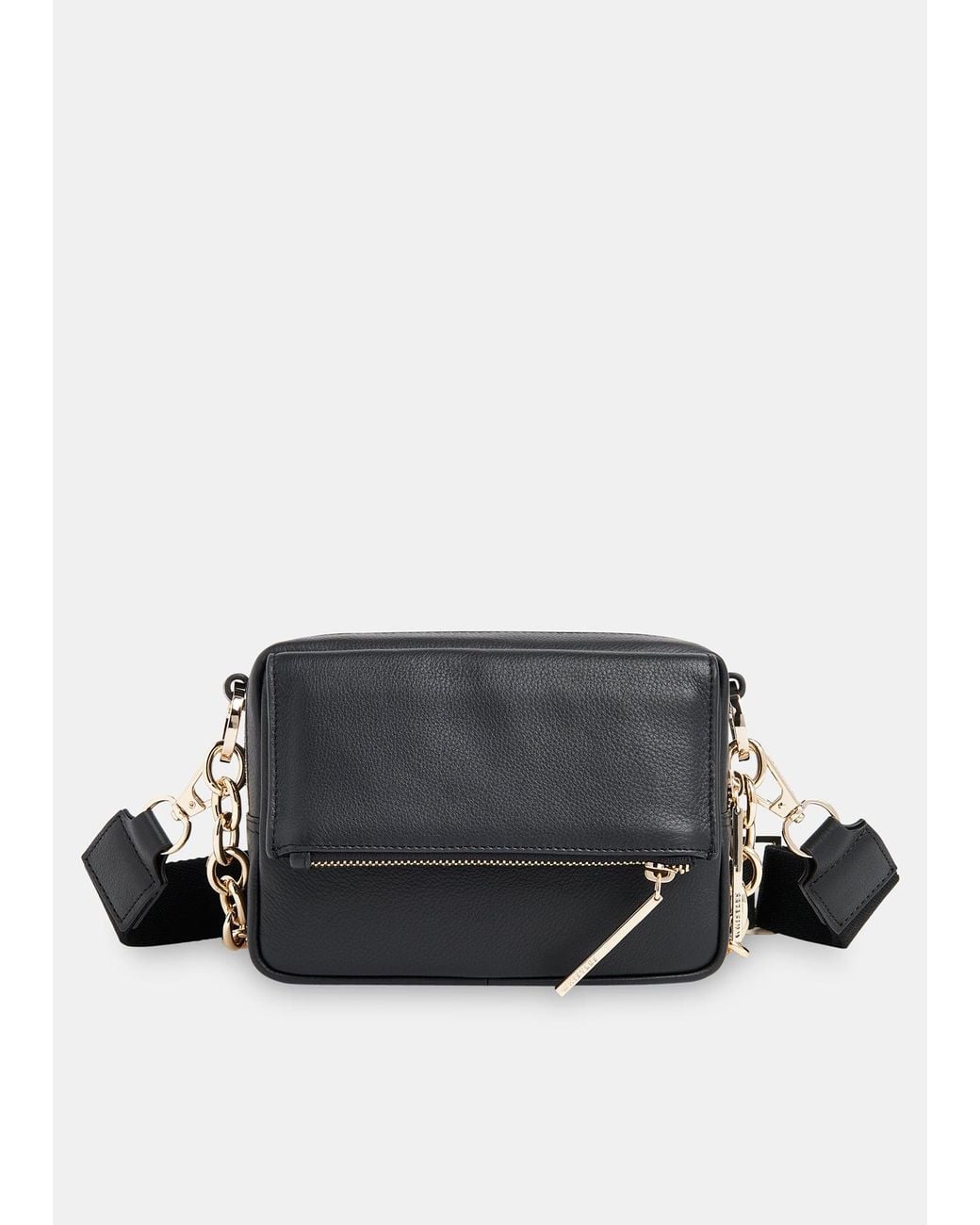 Whistles Black Bibi Chain Crossbody Bag