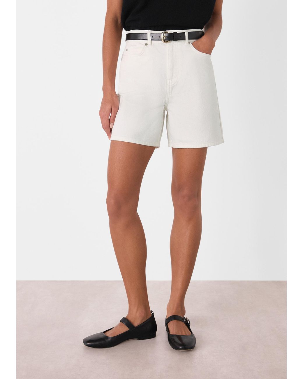 Whistles White Authentic Denim Short