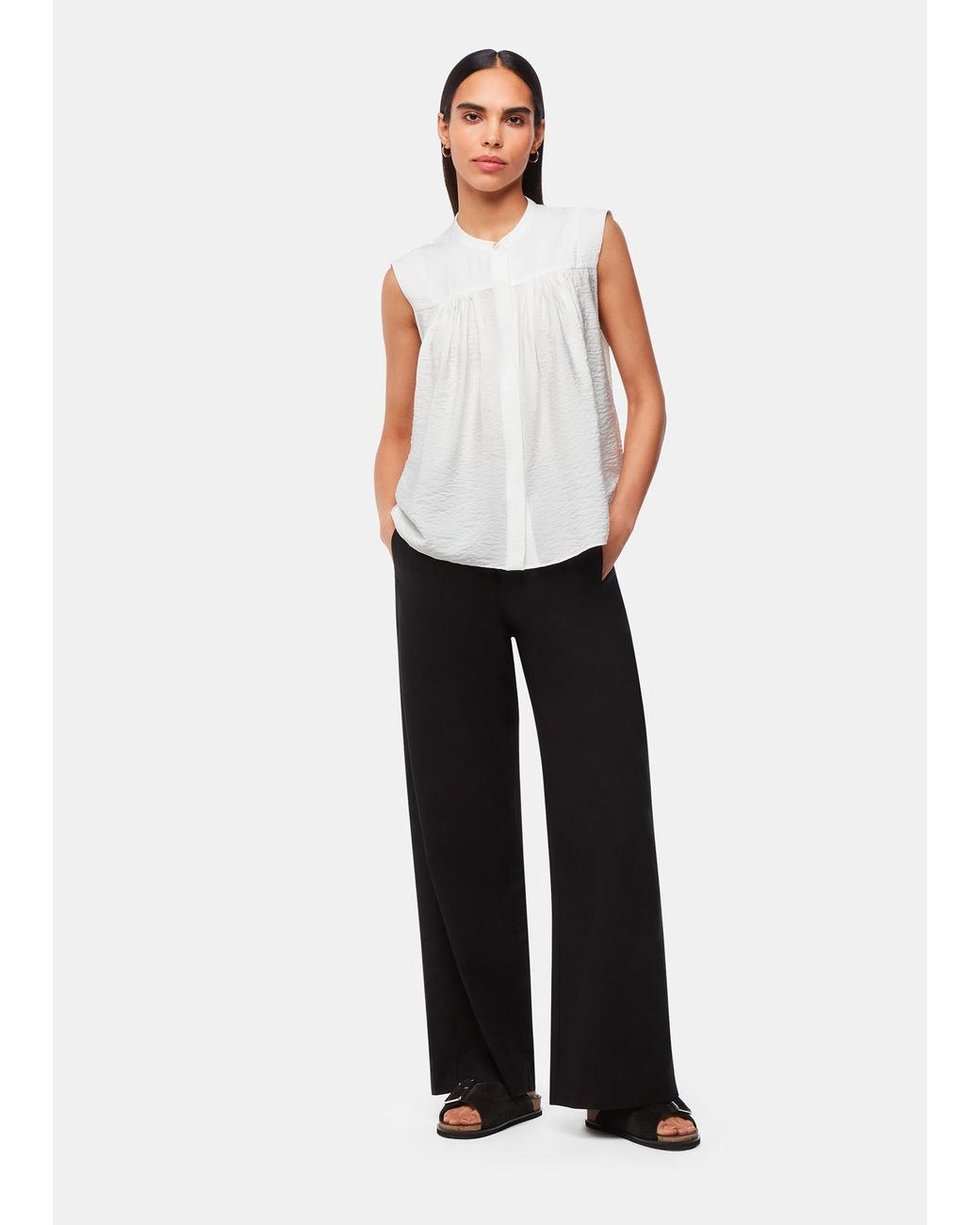 Whistles White Frankie Sleeveless Blouse