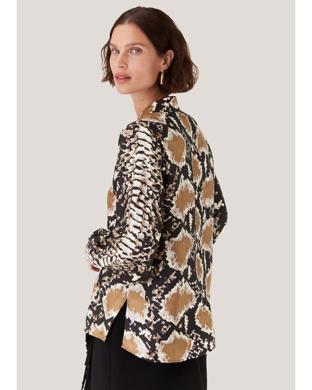 Whistles Multicolor Snake Print Oversized Shirt