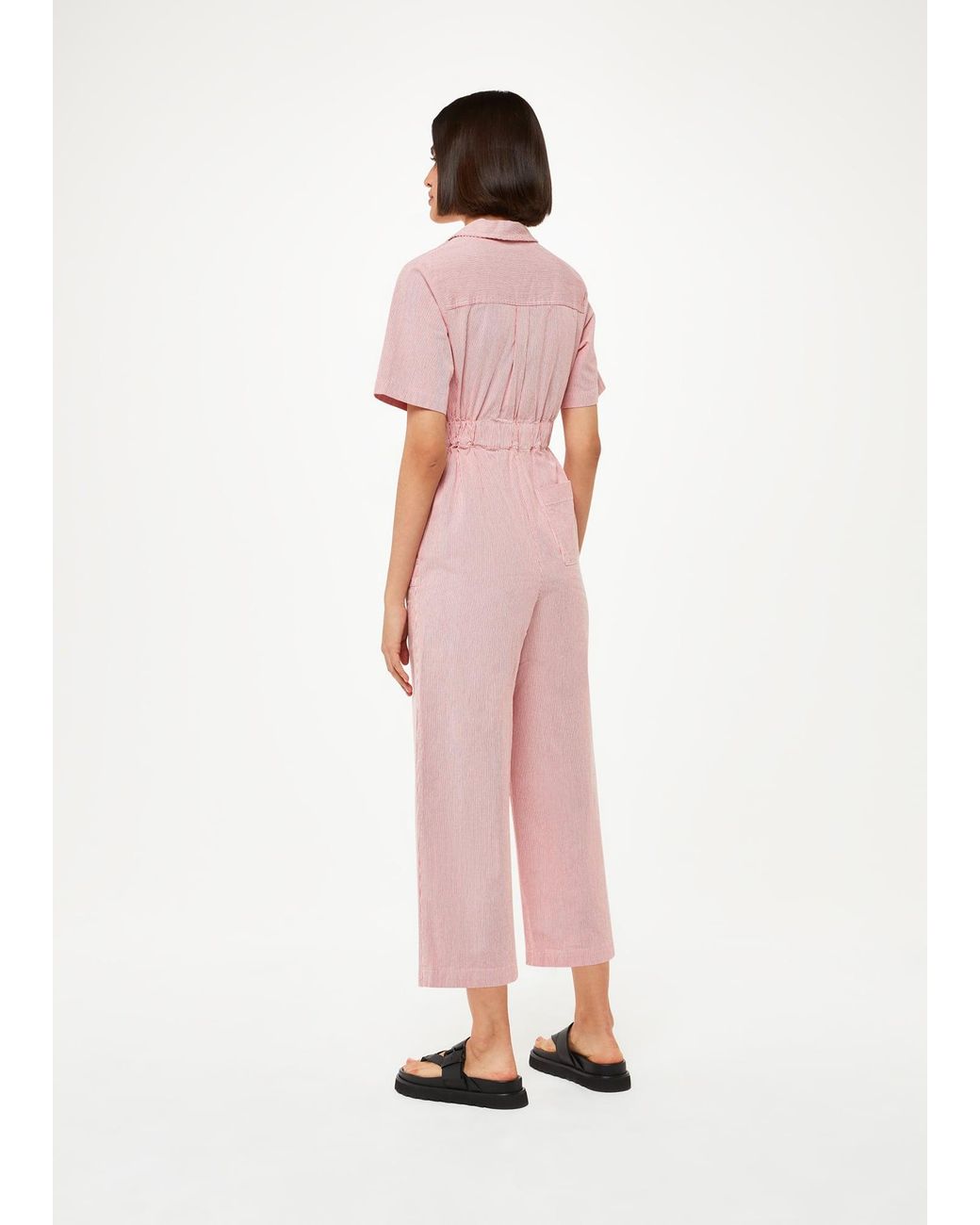 Whistles Pink Melissa Stripe Boilersuit