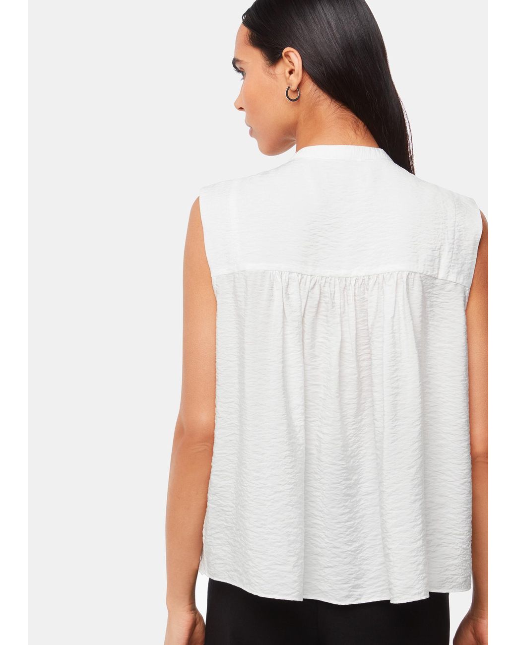 Whistles White Frankie Sleeveless Blouse