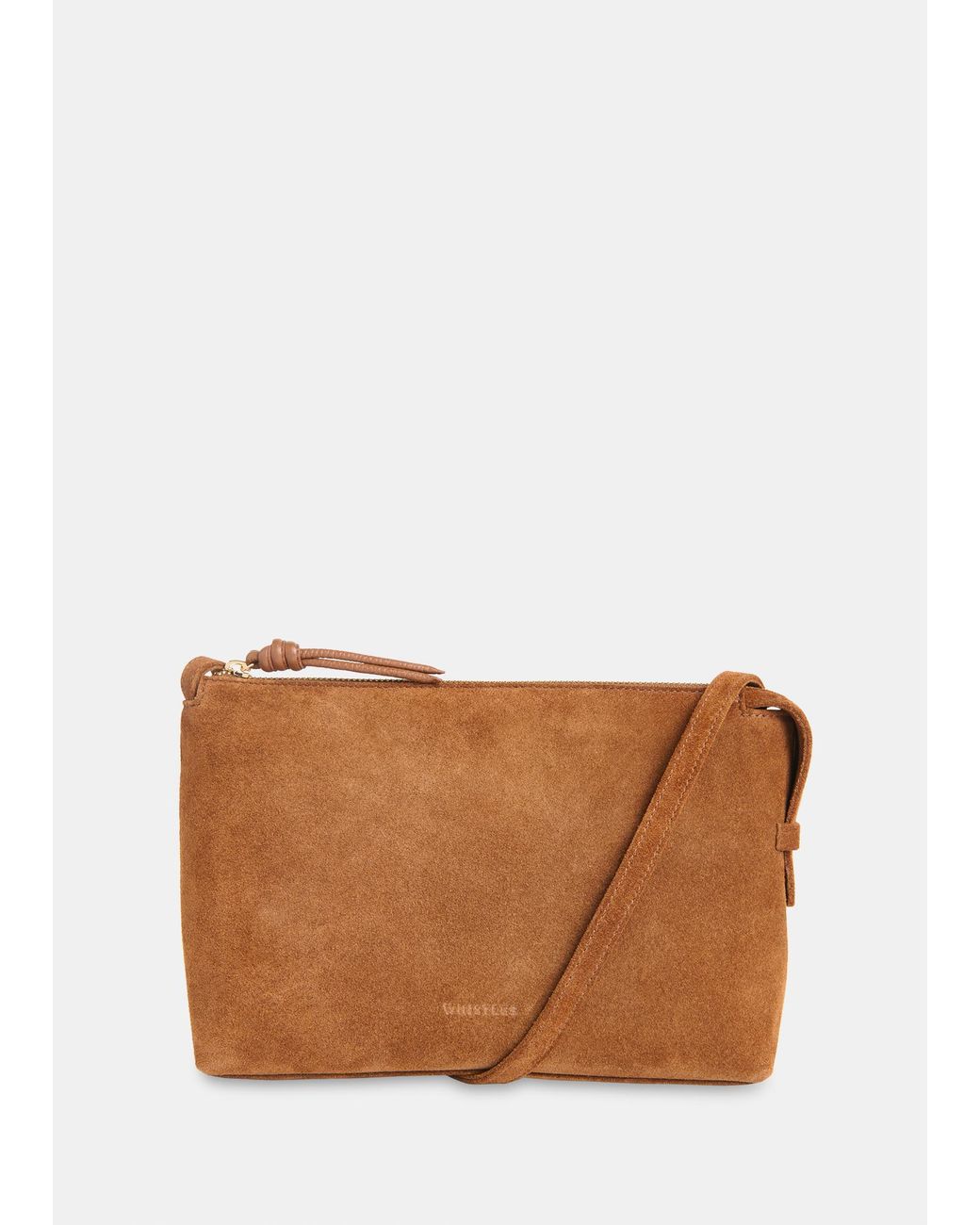 Whistles Brown Kaia Suede Crossbody Bag