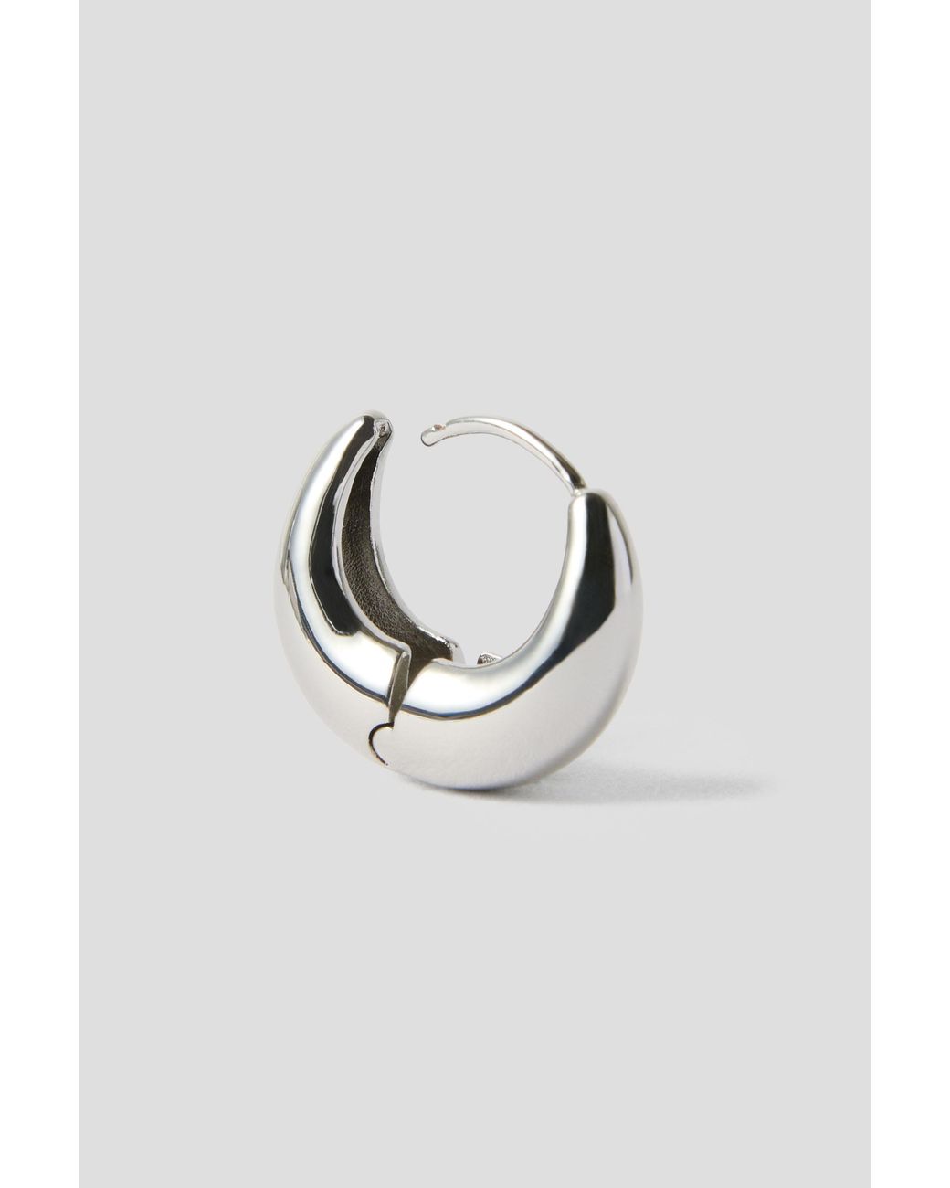 Whistles Black Curved Huggie Hoop