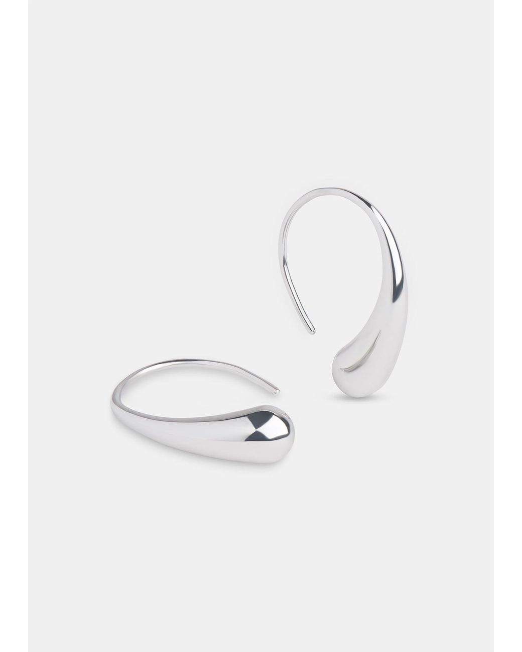 Whistles Brown Curved Teardrop Wire Earring