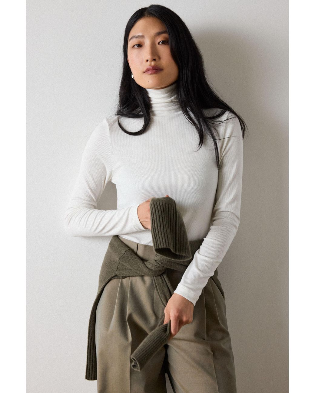 Whistles White Essential Ribbed Polo