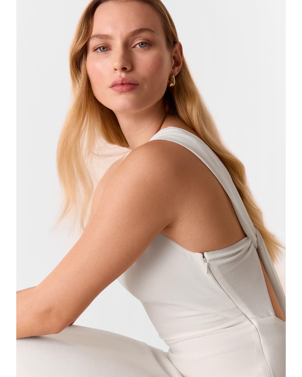 Whistles White Tie Back Maxi Dress