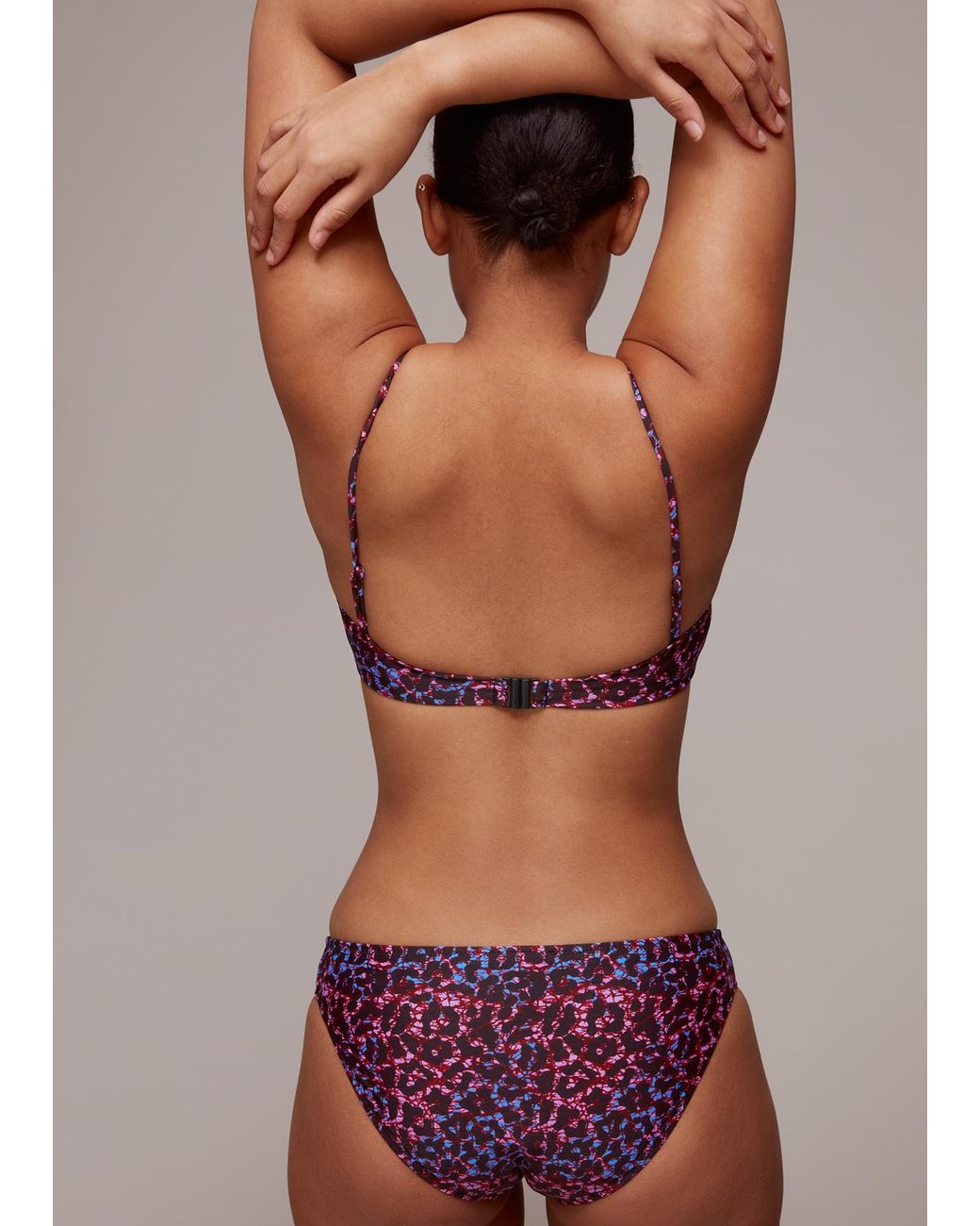 Whistles Brown Animal Printed Bikini Top