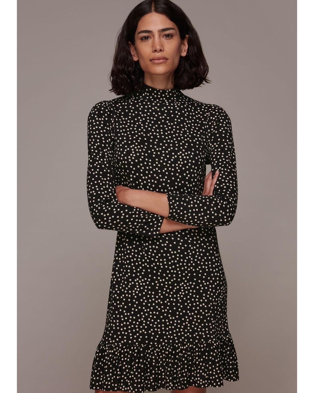 Alanza spot tiered clearance dress