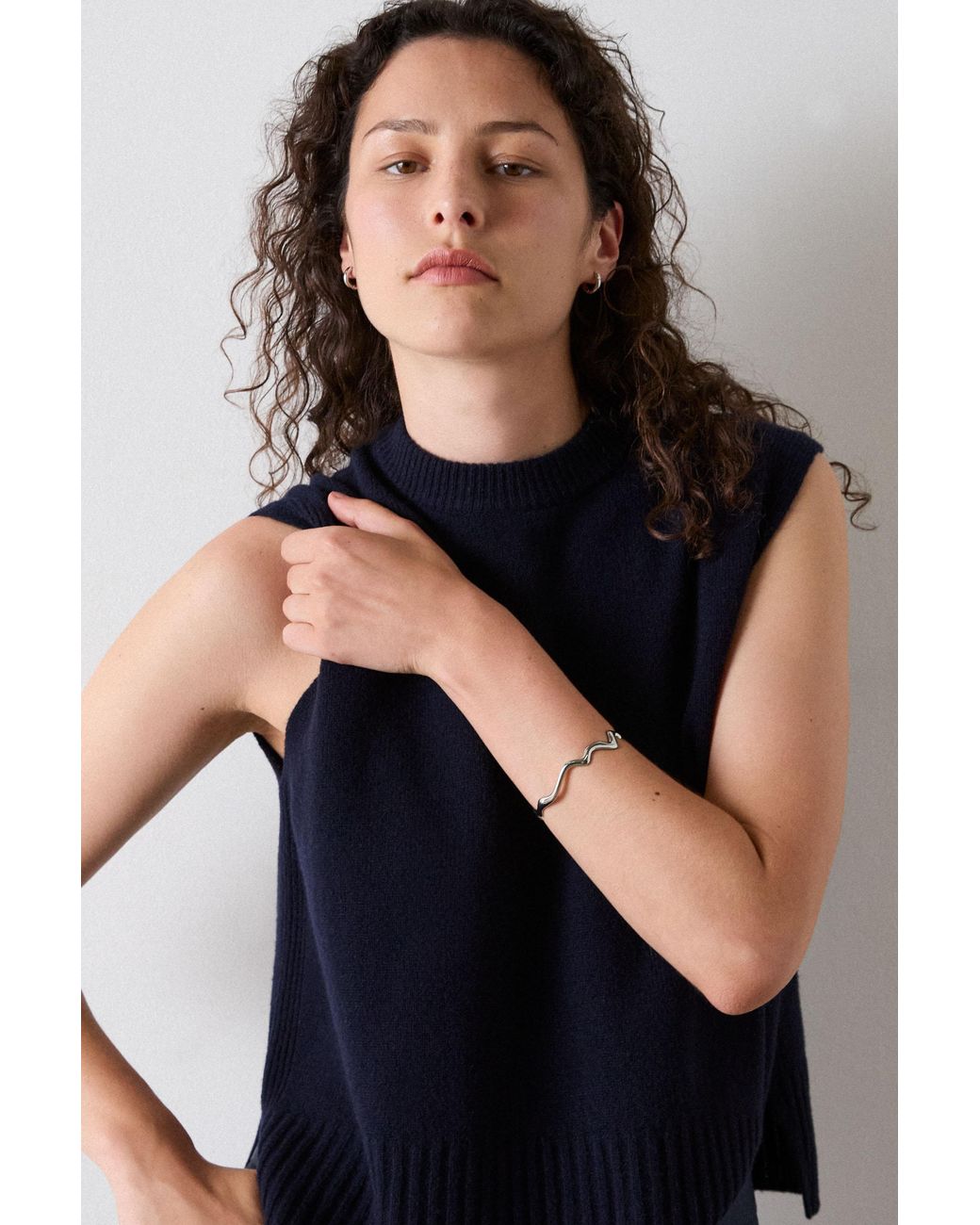 Whistles Black Wave Bangle