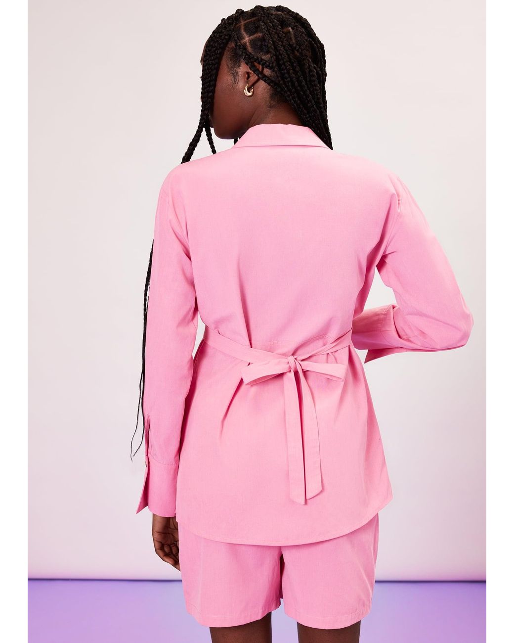 Whistles Pink Janet Tie Shirt