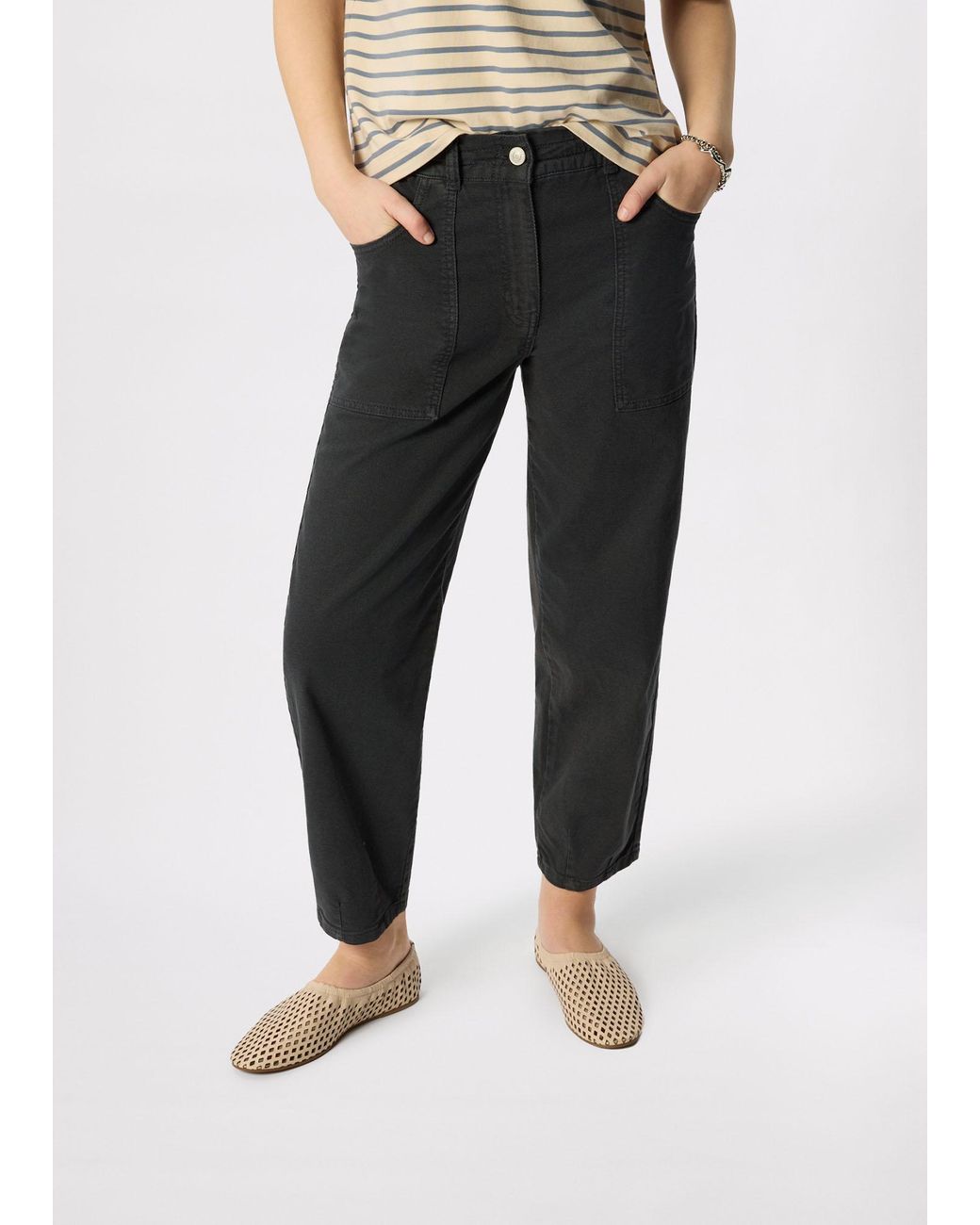 Whistles Blue Tessa Casual Trouser