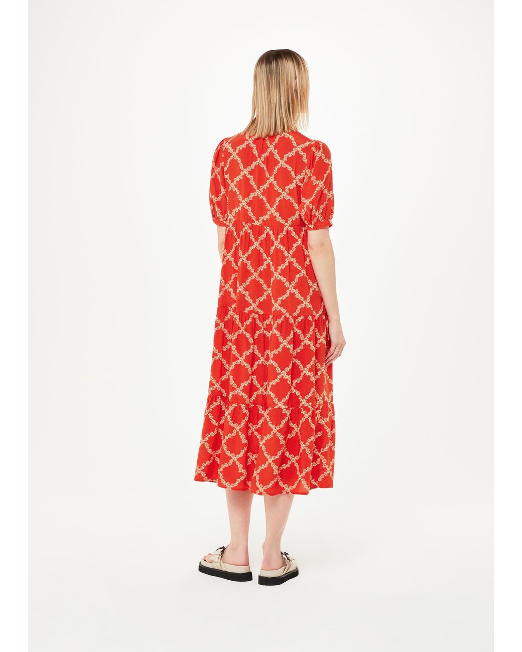 Whistles White Daisy Trellis Trapeze Dress