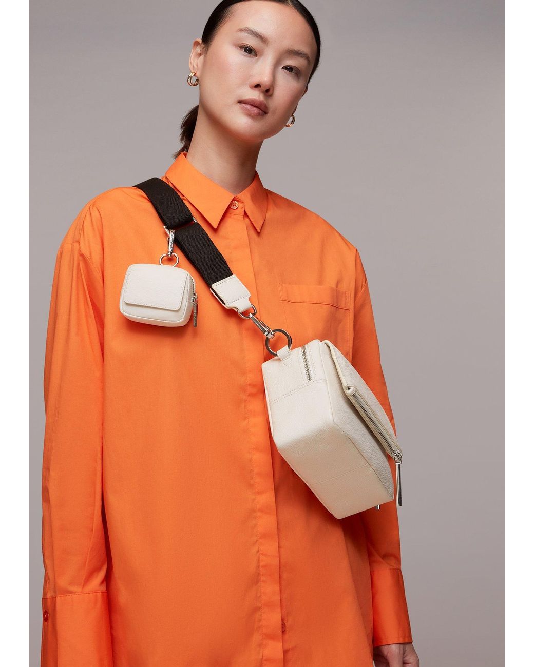 Whistles Natural Bibi Keyring