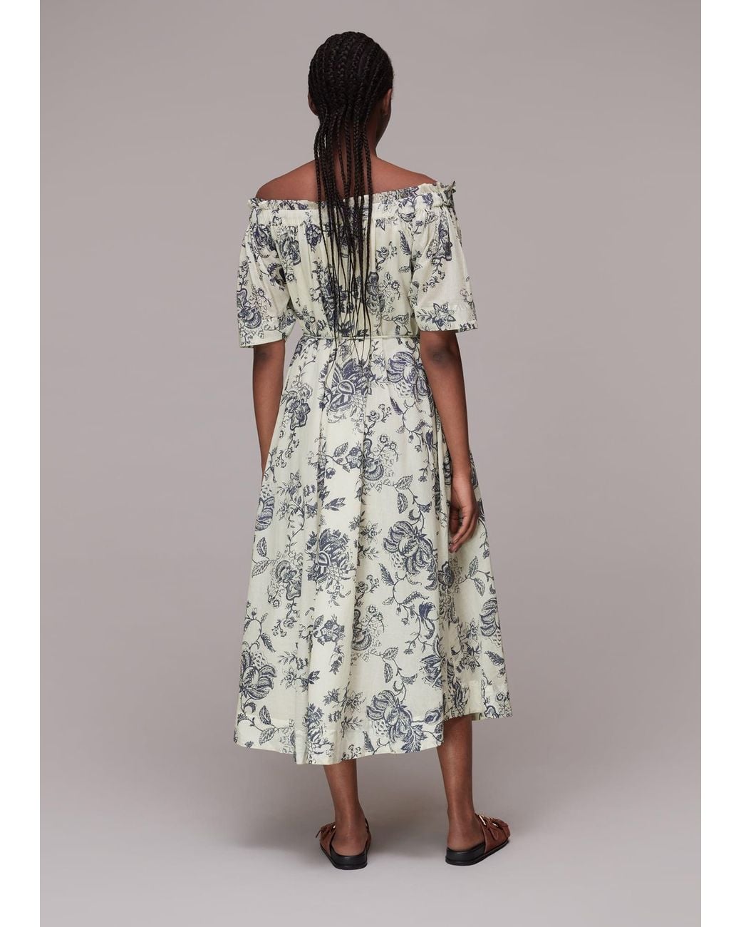 Whistles White Contemporary Floral Dress