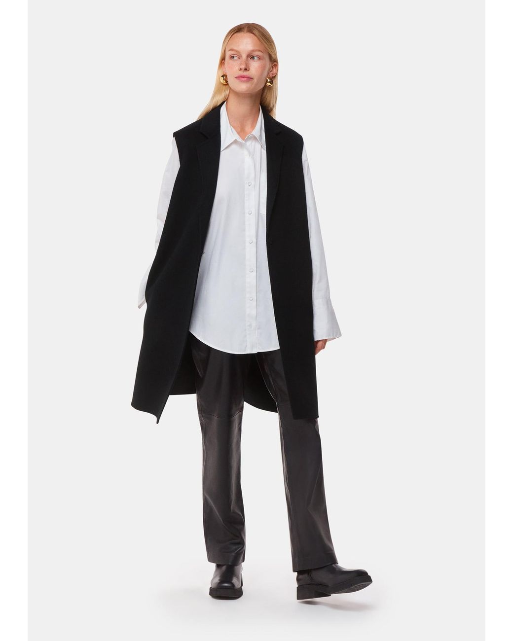 Whistles White Eve Double Face Waistcoat