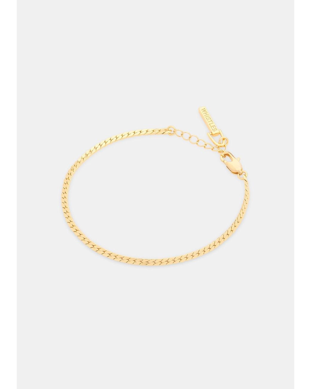 Whistles White Classic Snake Chain Bracelet