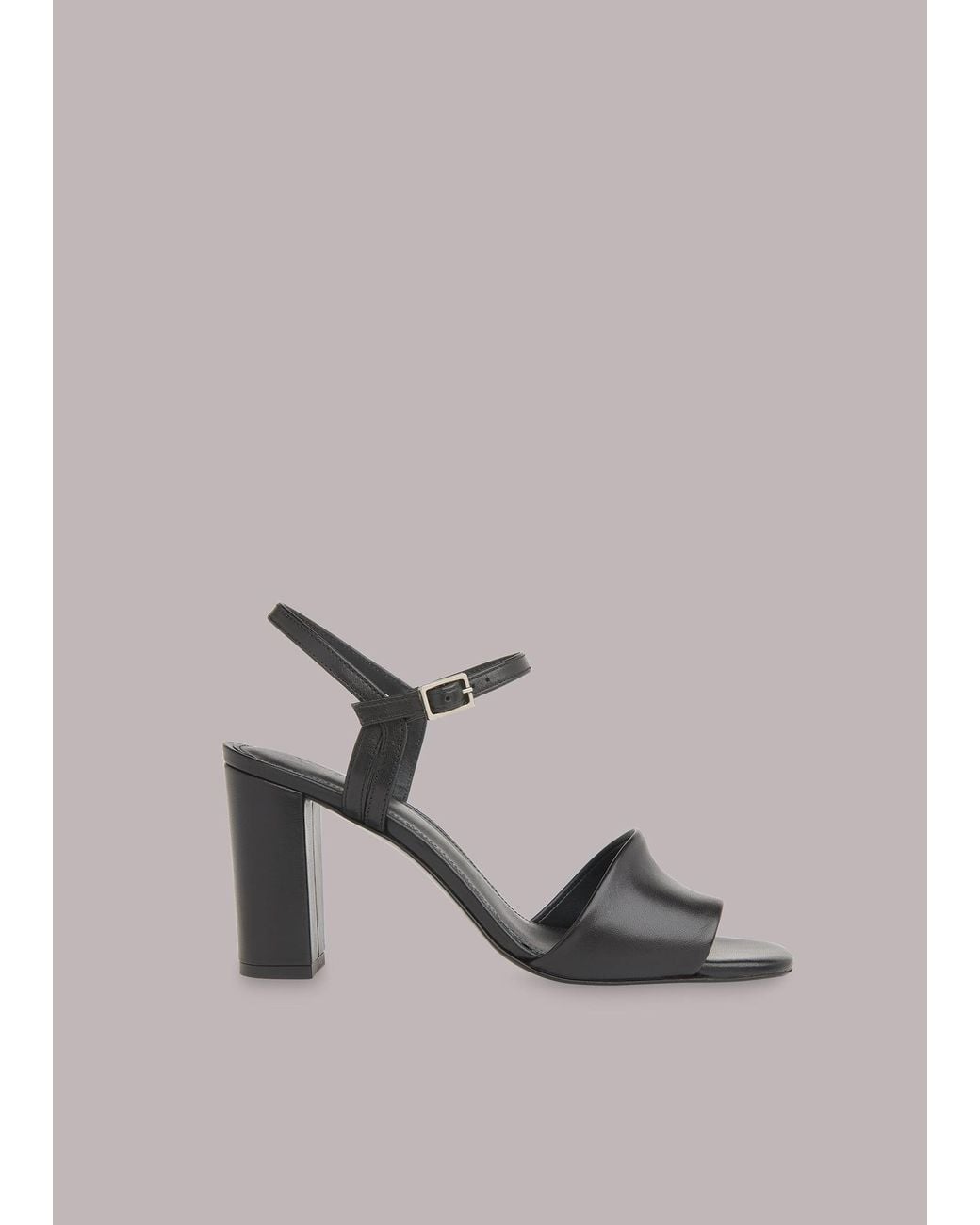 Whistles Gray Lilley High Block Heel Sandal