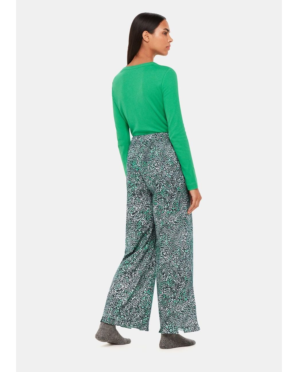 Whistles Green Animal Pyjama Trouser