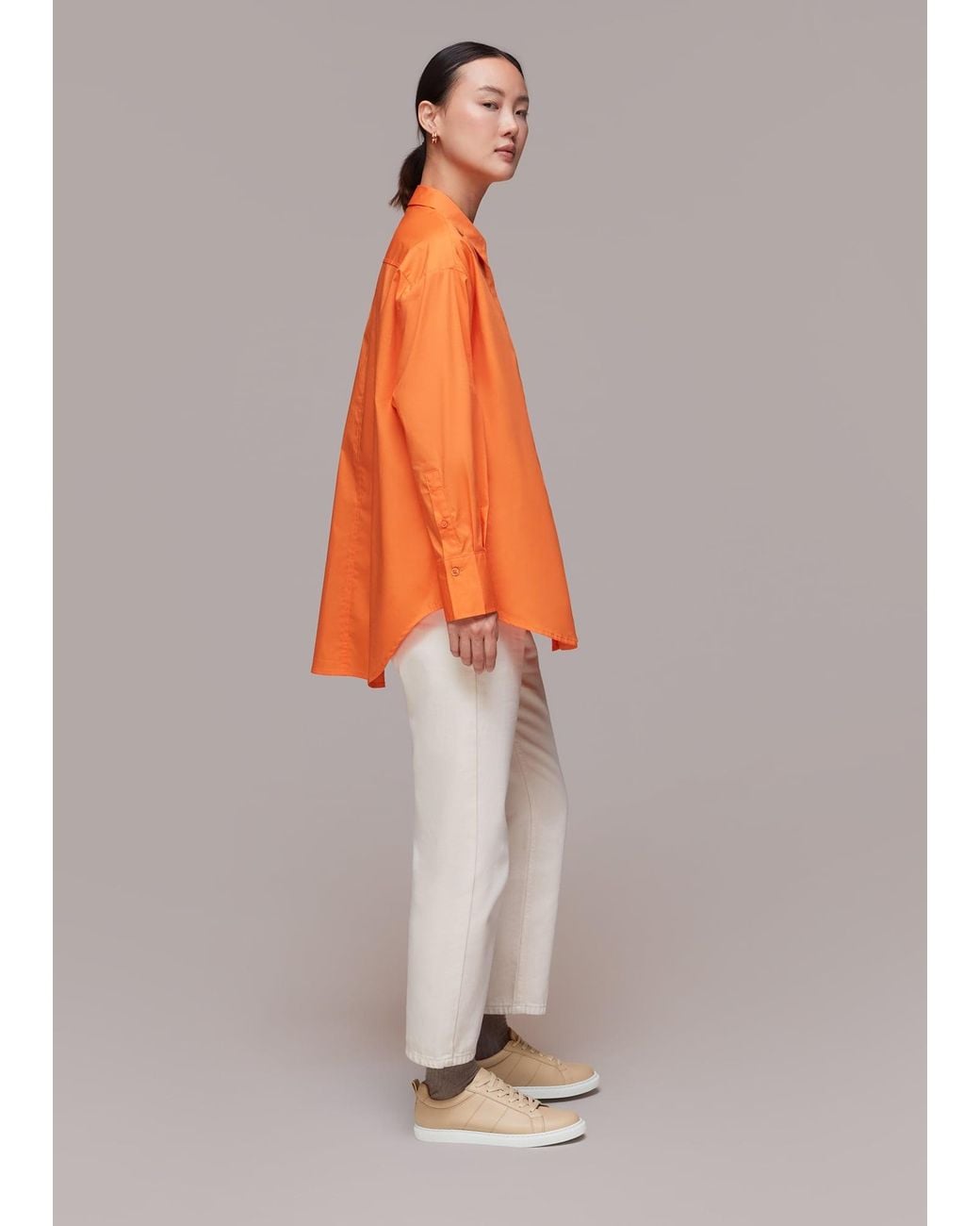 Whistles Natural Koki Lace Up Trainer