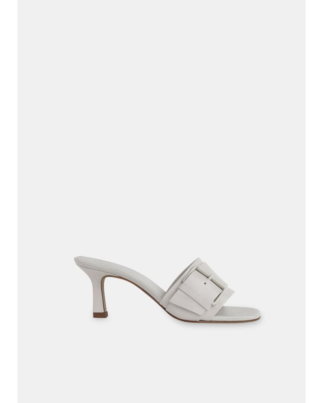 Whistles White Adella Buckle Mule