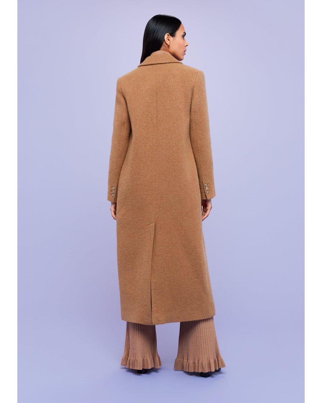 Whistles Natural Textured Wool Blend Coat