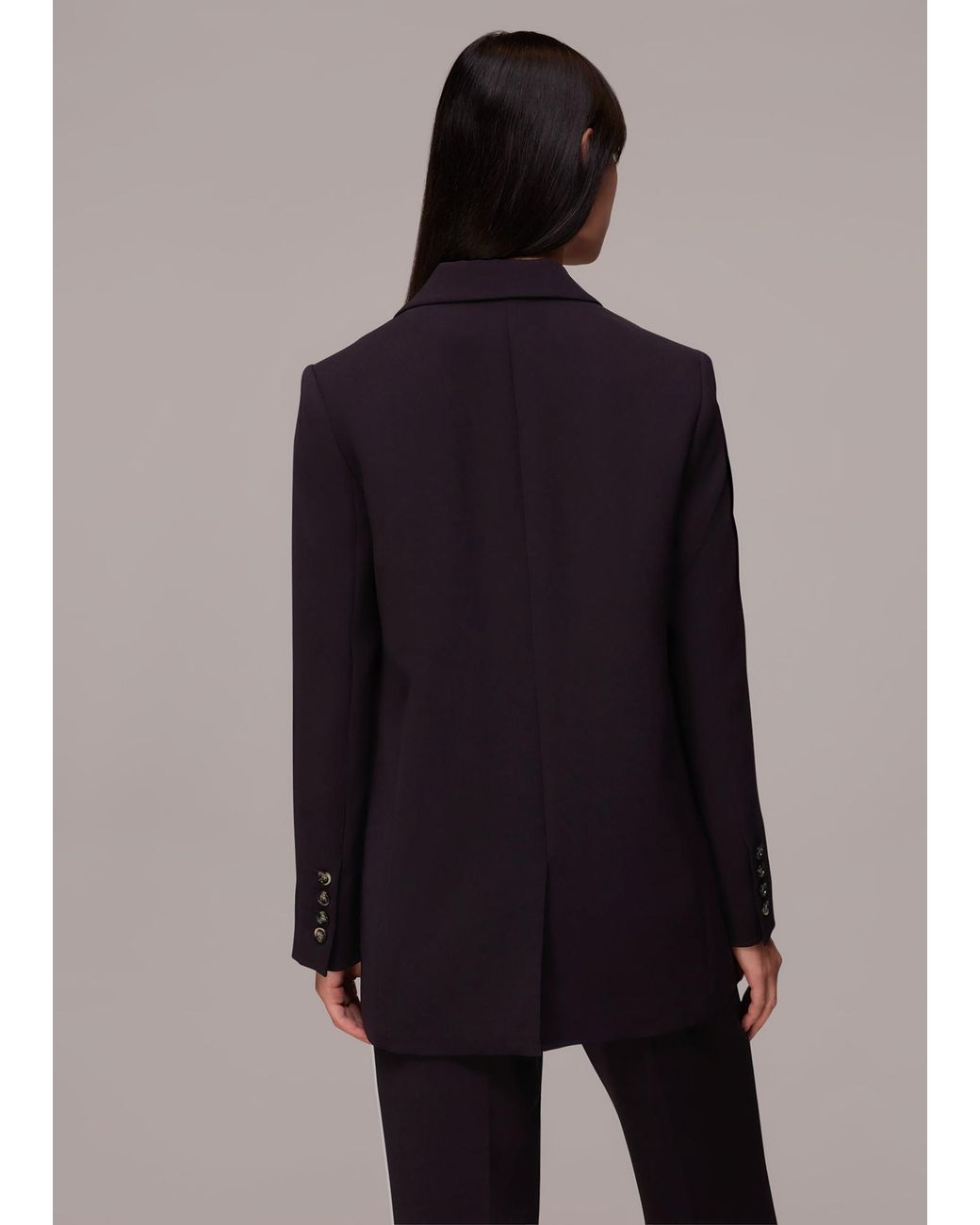 Whistles Multicolor Crepe Boyfriend Blazer
