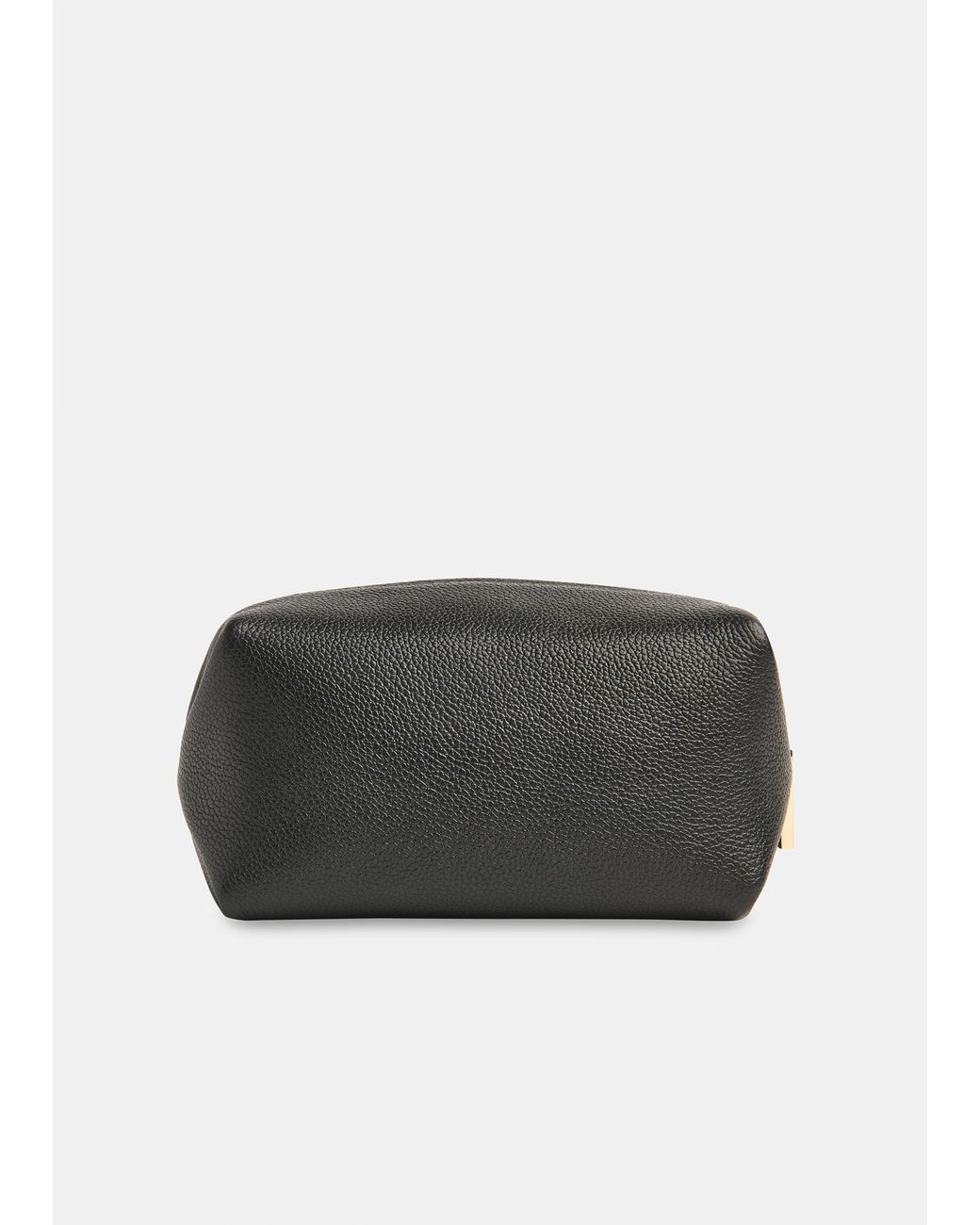 Whistles Black Ria Mini Leather Zip Pouch