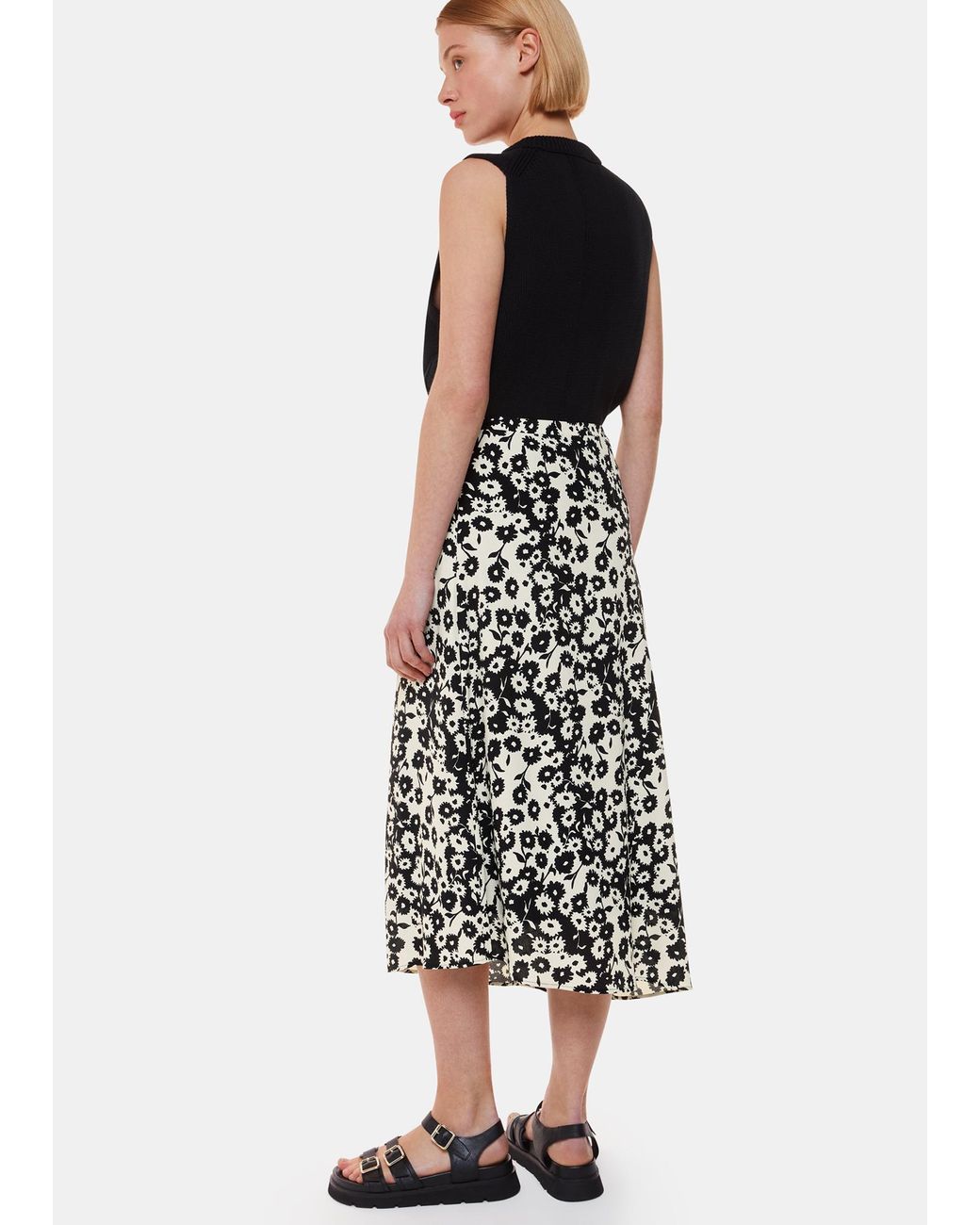 Whistles Multicolor Riley Floral Print Skirt