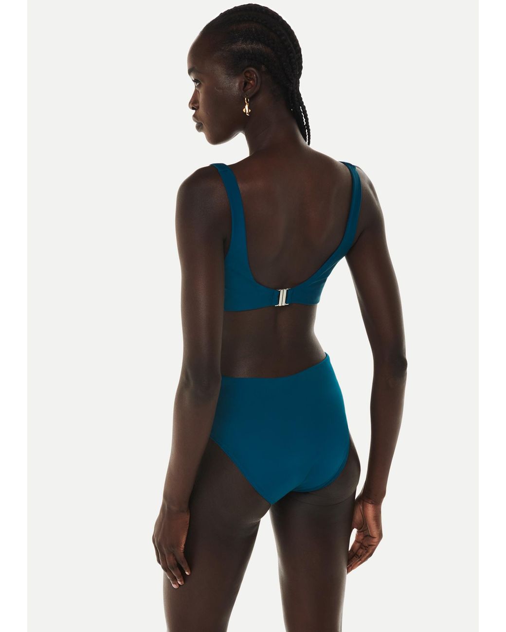 Whistles Blue High Rise Bikini Bottom