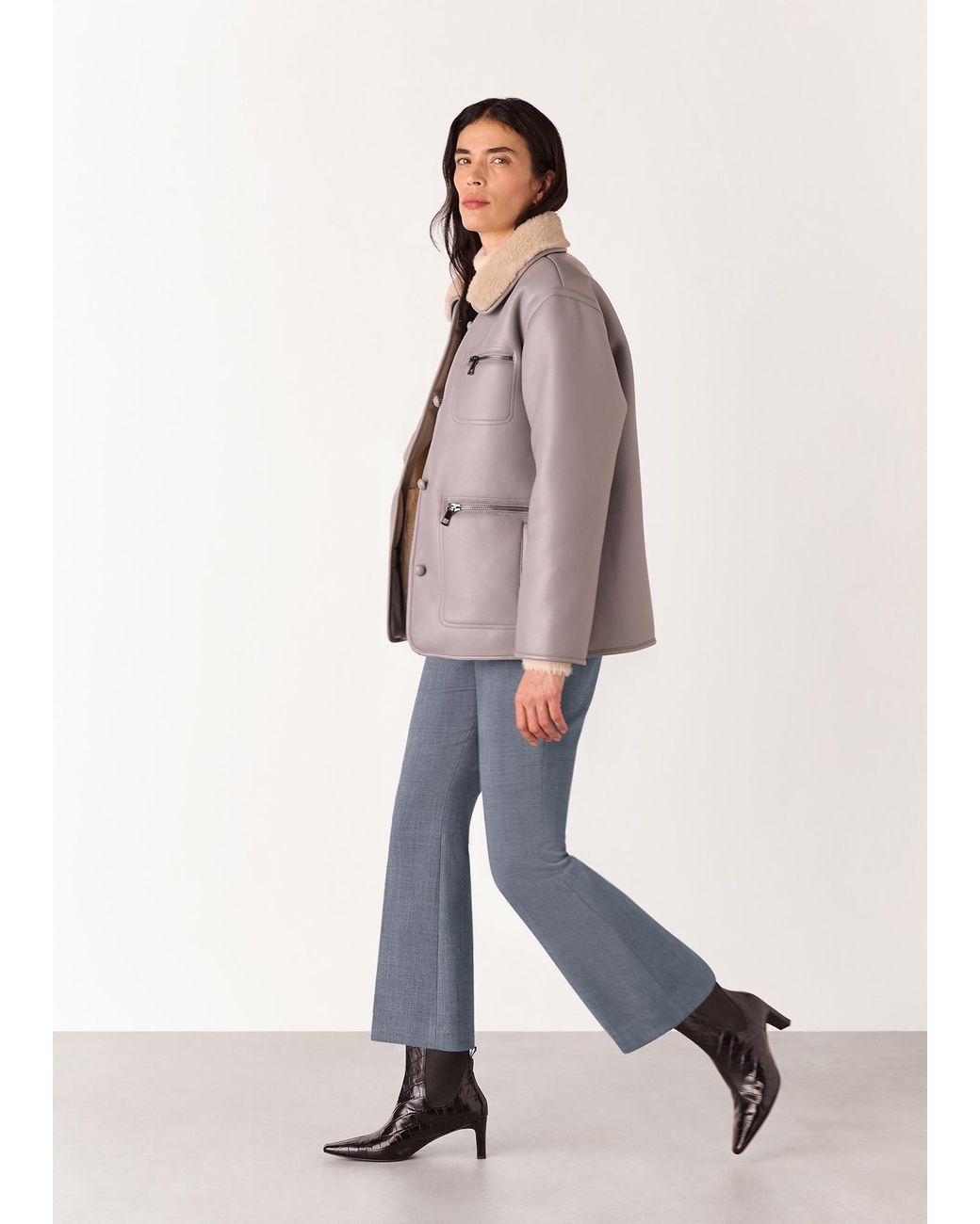 Whistles Gray Luisa Formal Trouser