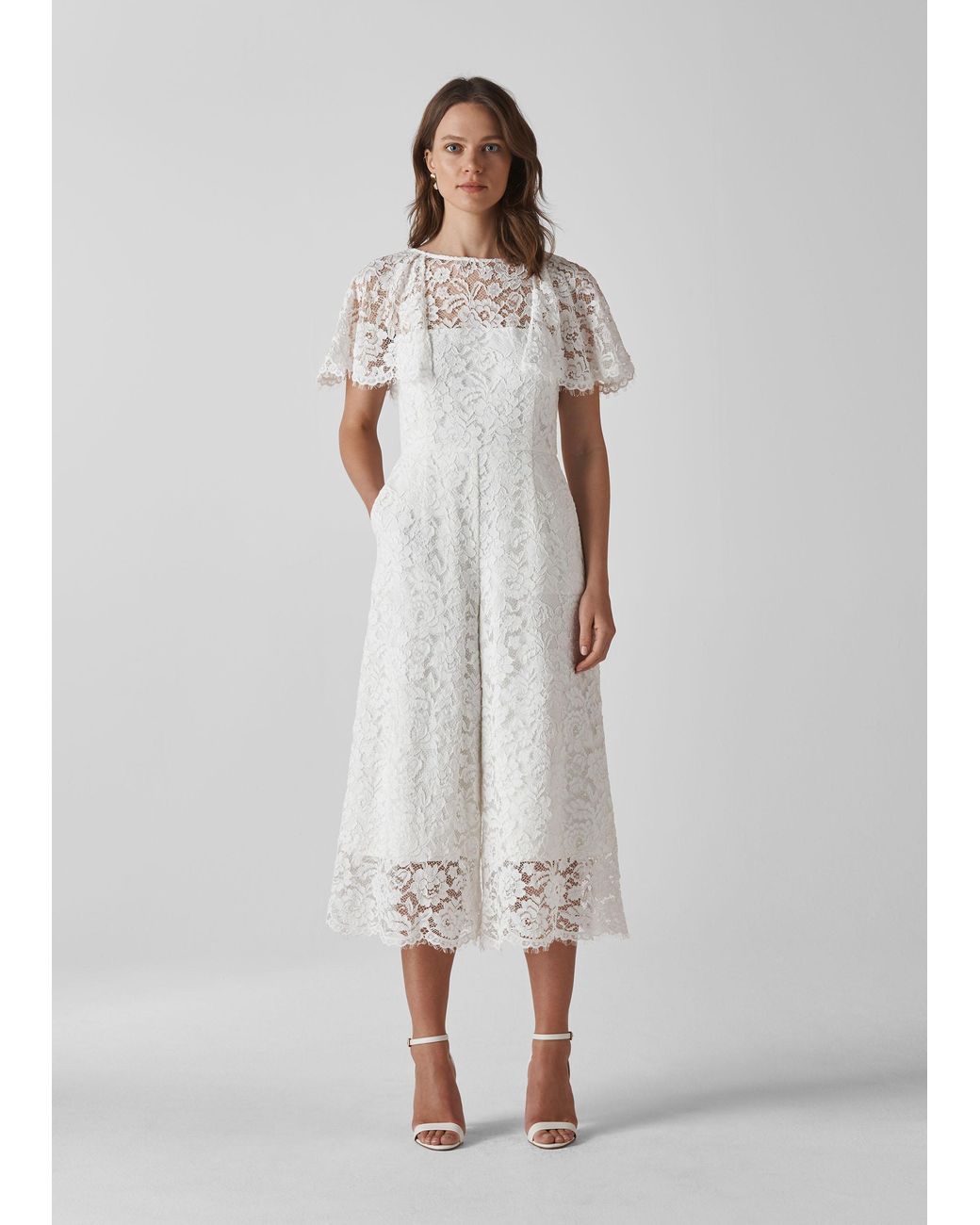 Whistles White Victoria Lace Wedding Jumpsuit