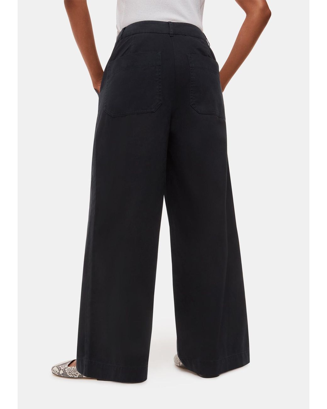 Whistles Red Petite Ruth Relaxed Leg Trouser