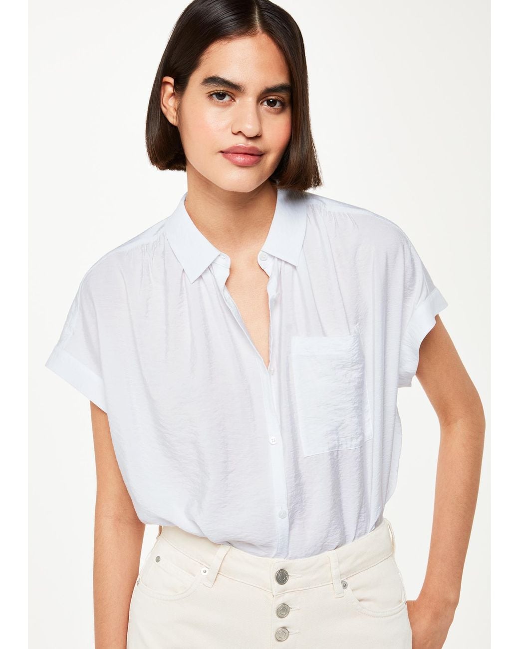 Whistles White Nicola Button Through Shirt