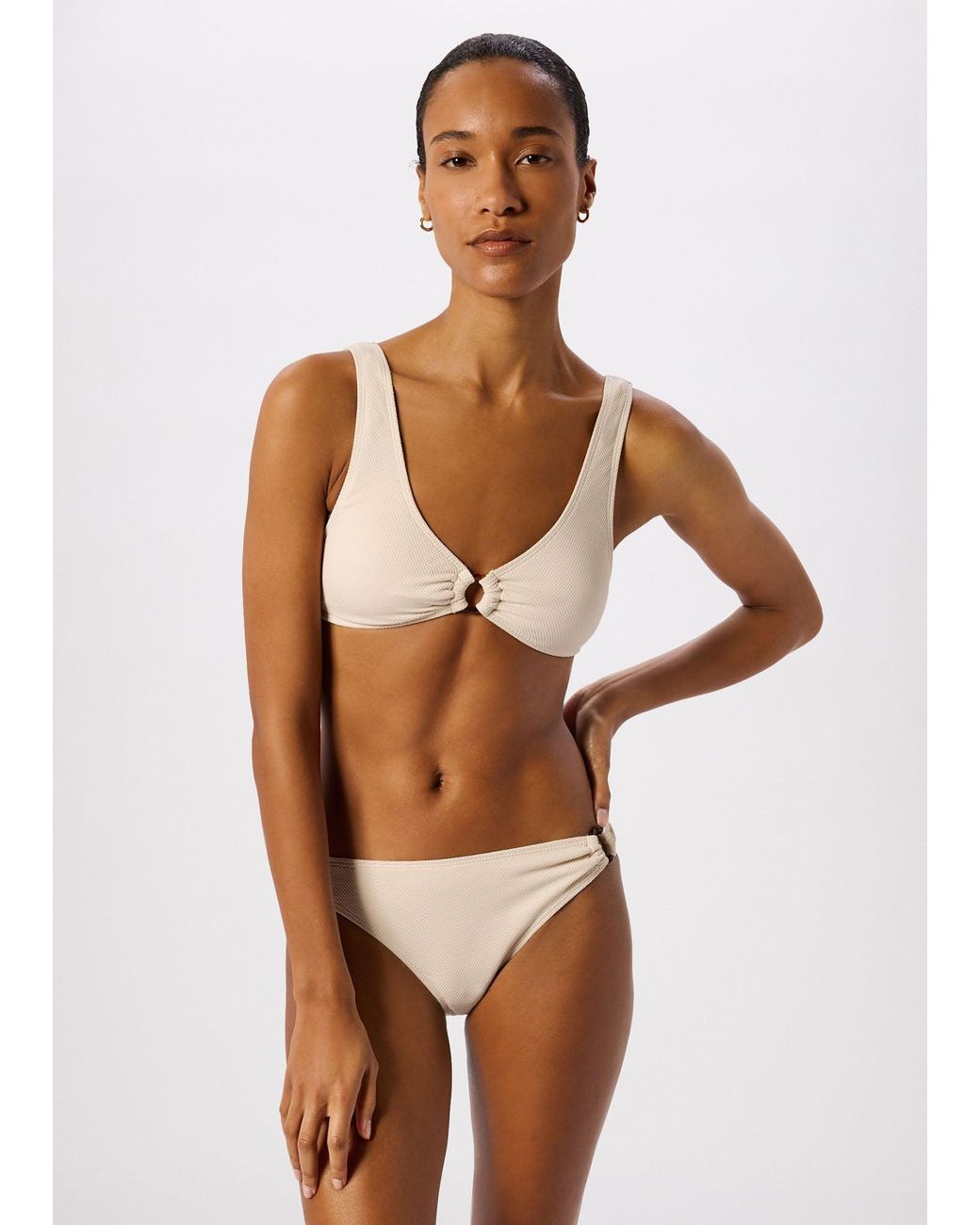 Whistles White Ring Detail Bikini Top