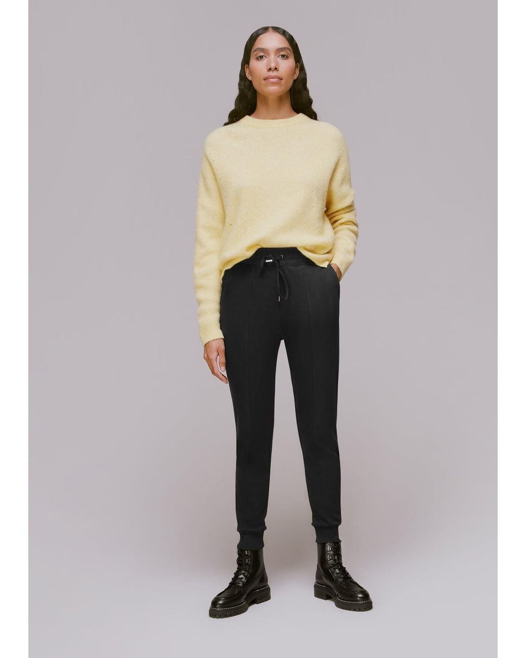 Whistles Black Easy Jersey Jogger