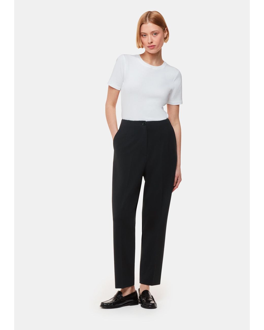 Whistles White Lila Ponte Trouser