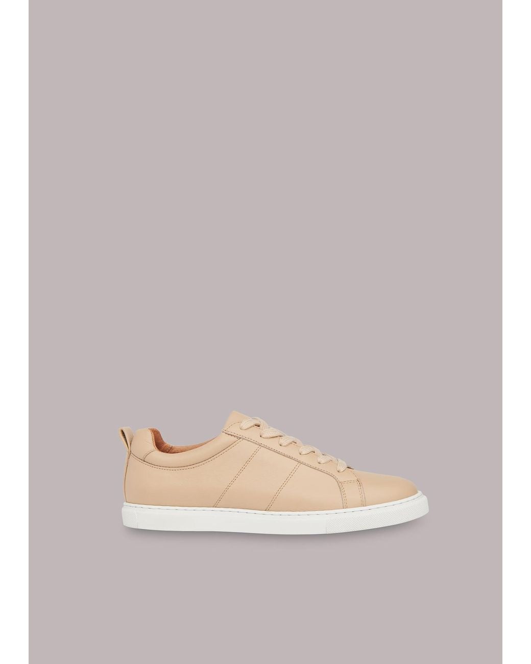 Whistles Natural Koki Lace Up Trainer