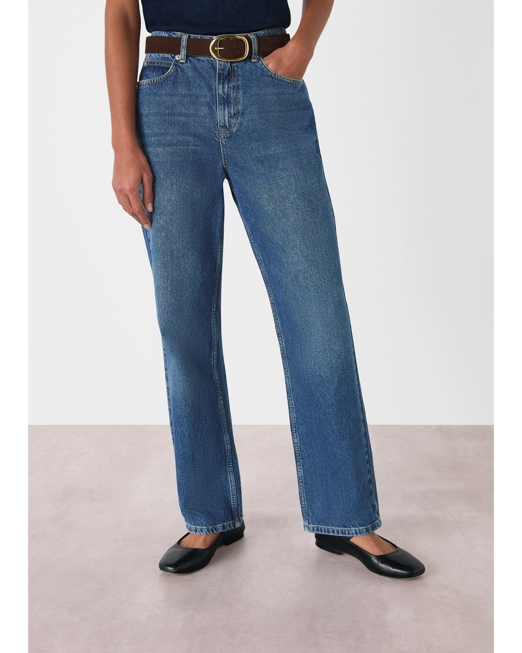 Whistles Blue Authentic Column Leg Jean