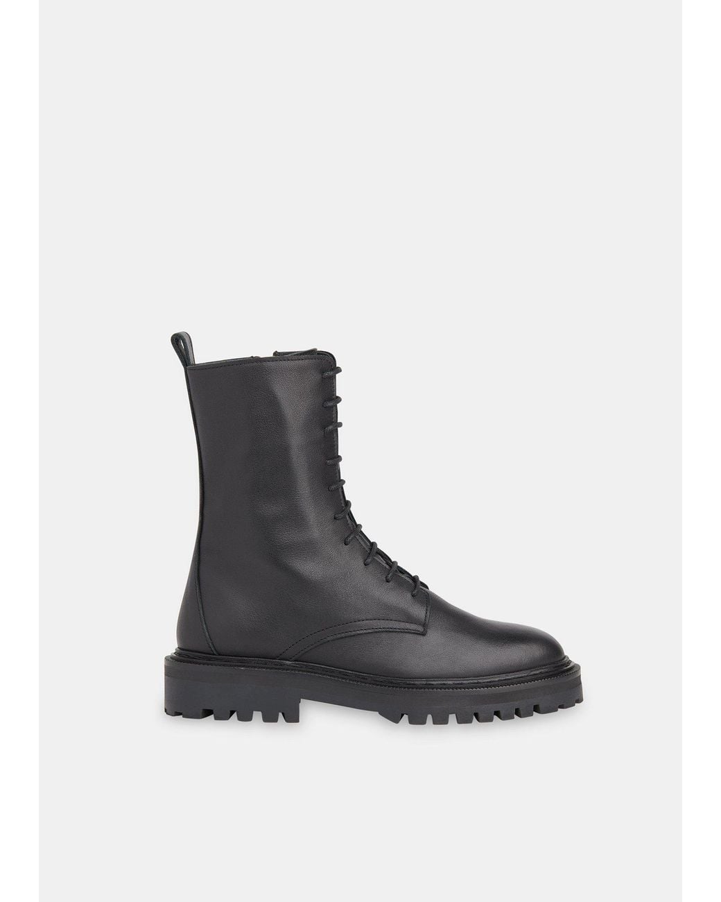 Whistles Black Piper Lace Up Boot