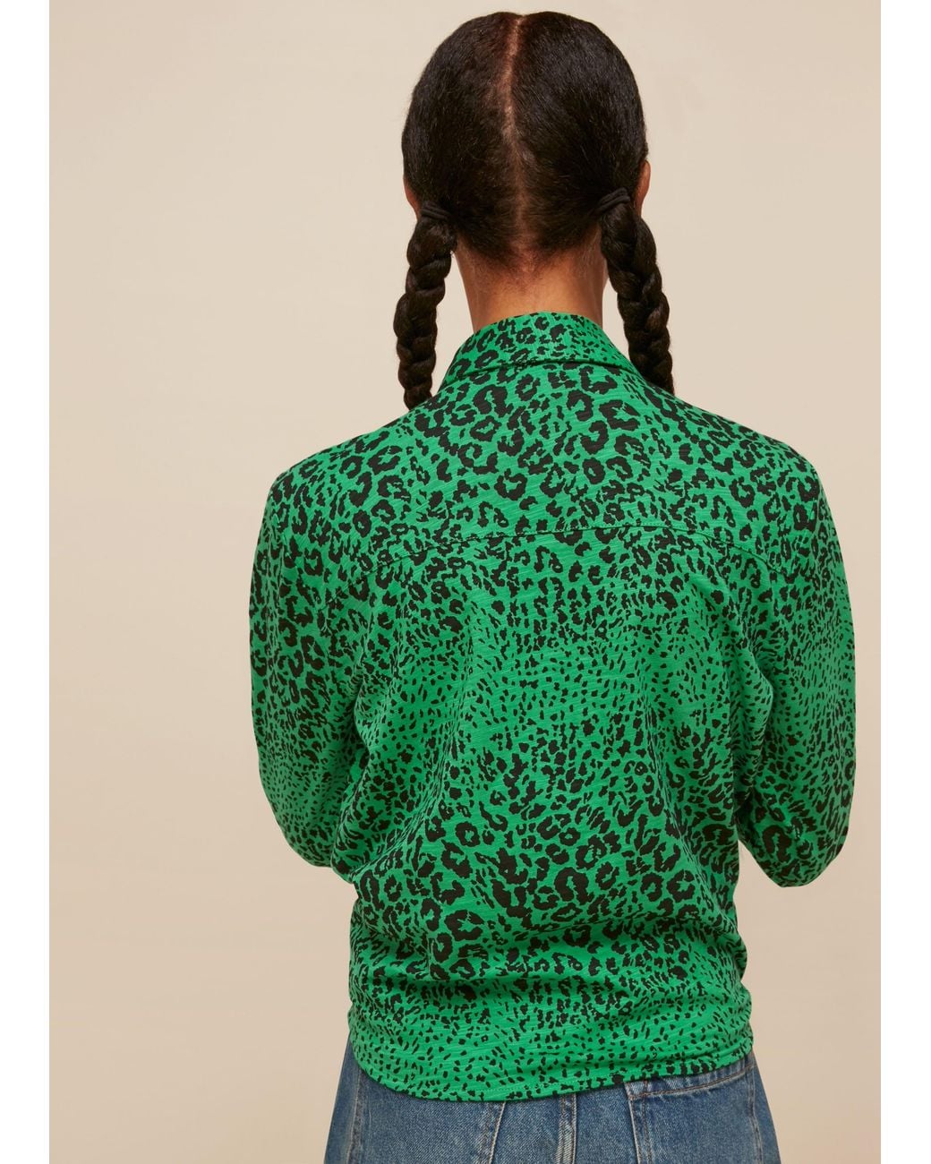 Whistles Green Speckled Animal Tie Shirt