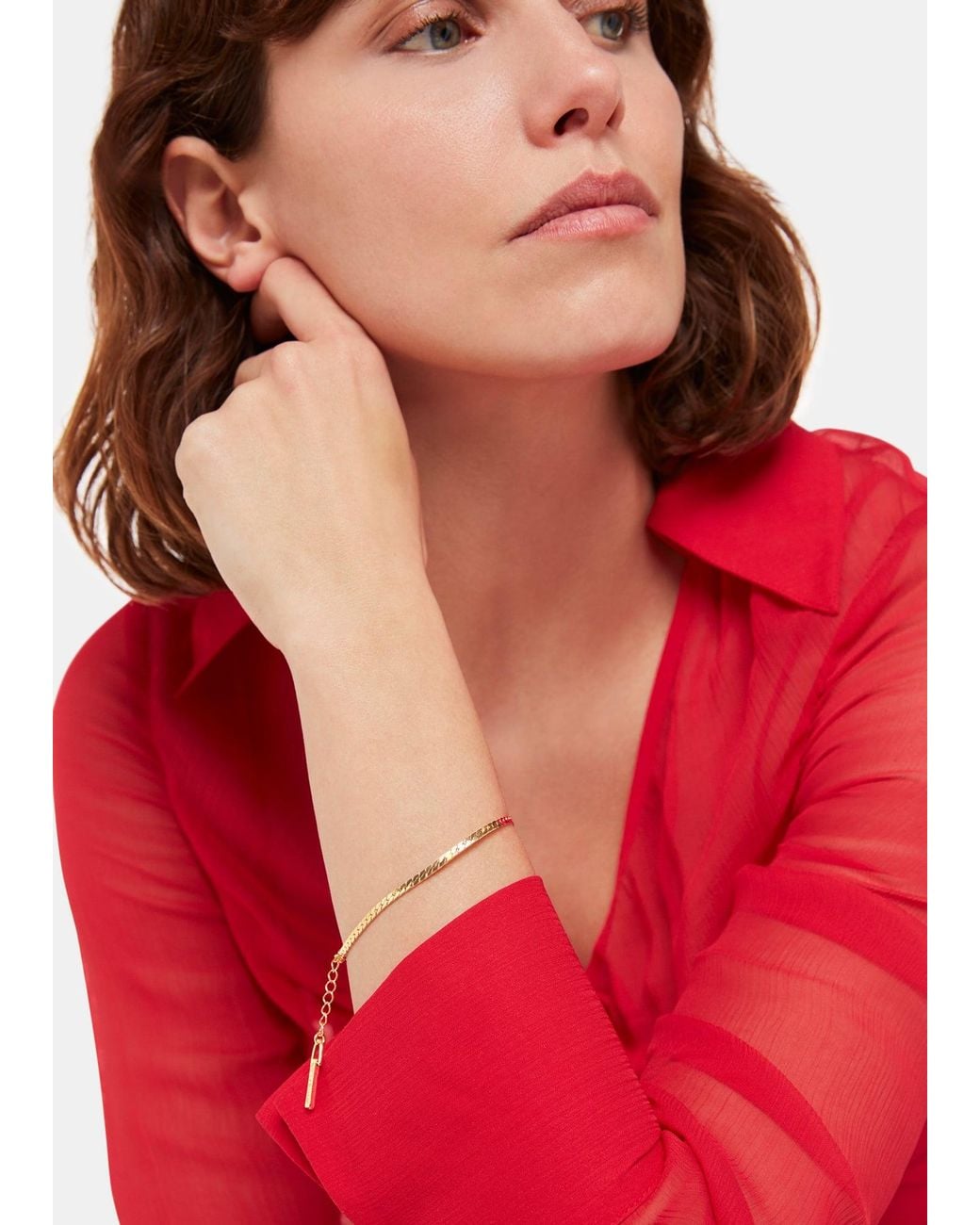 Whistles White Classic Snake Chain Bracelet