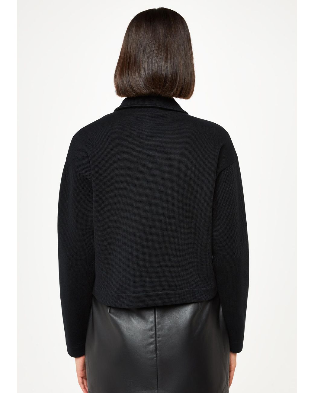 Whistles Black Utility Jersey Jacket