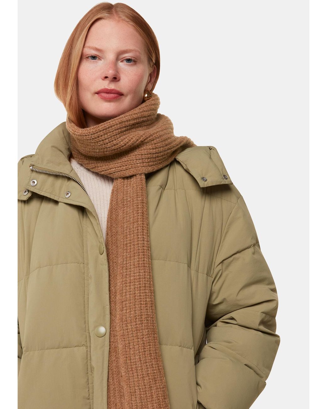 Whistles Brown Lambswool Scarf